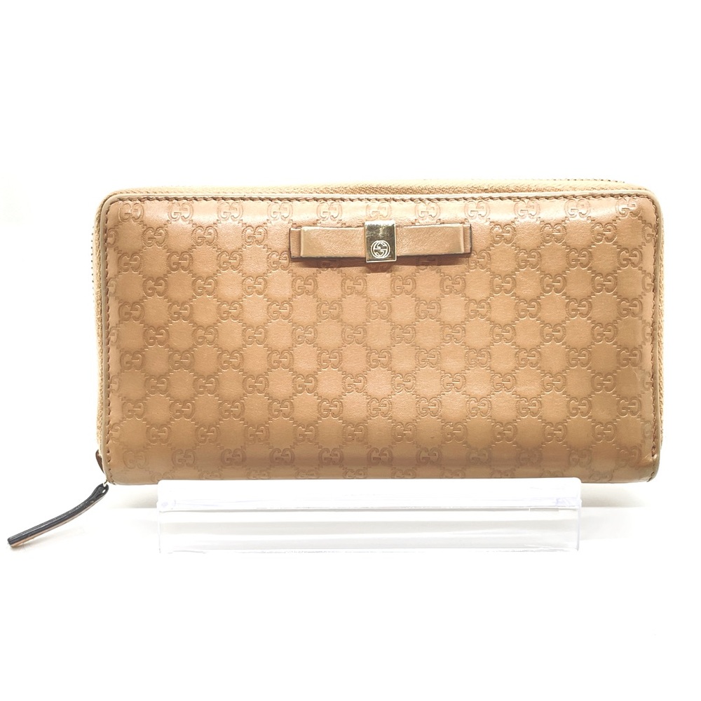 Gucci Micro-Guccisima Leather Zip-around Long Wallet